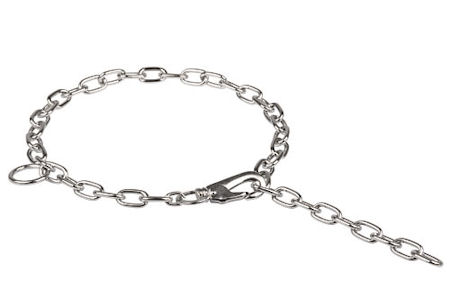 Bullmastiff Chrome Plated Fur Saver Collars-3mm Medium Link