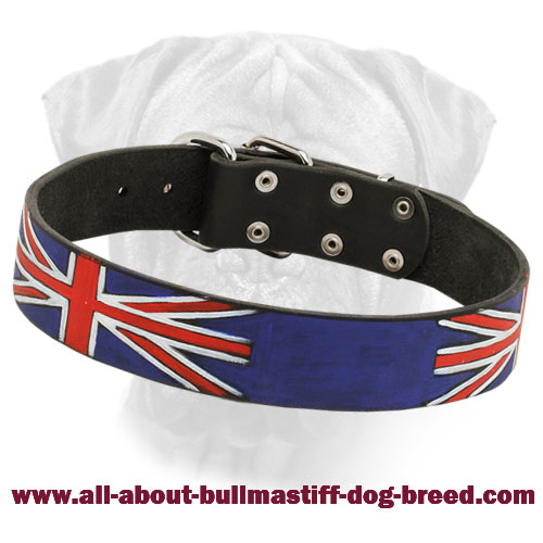 Leather Bullmastiff Collar United Kingdom Pride