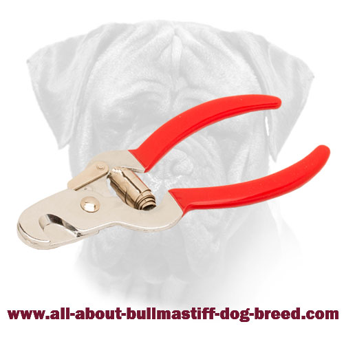 Bullmastiff Nail Trimmer with Vinyl Handles and Stop