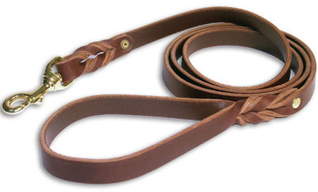 Durable Leash made of Leather for Bullmastiff