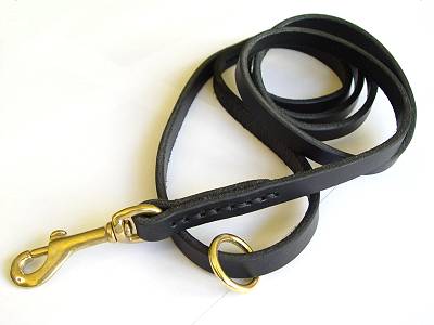 Flat Leather Leash 1/2 inch for Bullmastiff