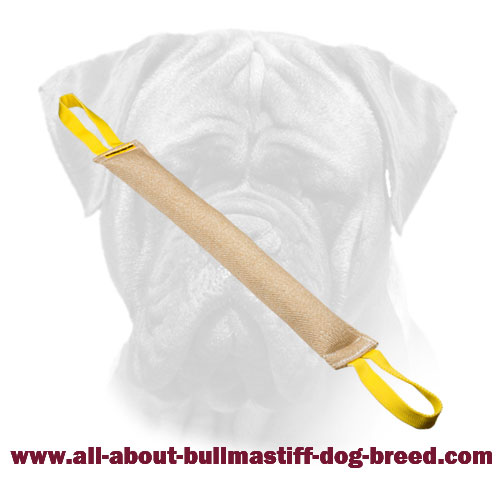 Long Bullmastiff Bite Tug for Biting Skills Improvement Made of Jute