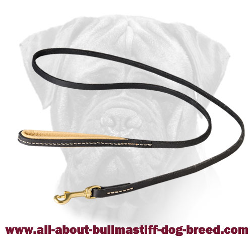 Chic Leather Handmade Leash for Bullmastiff