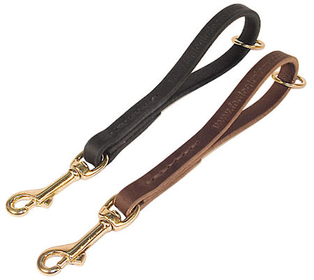 Leather Snap Tab 10 inch LEASH for Bullmastiff