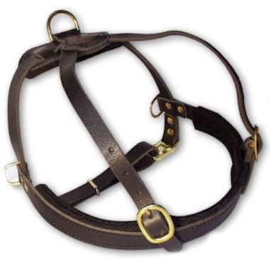 Leather Tracking Harness for Bullmastiff-Pulling Harness