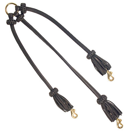 Triple Dog Leash-Leather Triple Lead for Bullmastiff