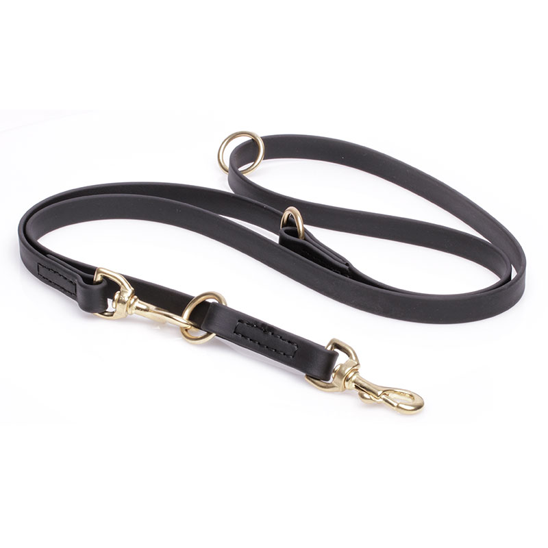 Multipurpose Black Biothane Bullmastiff Leash for over 7 Different Activities