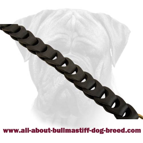 Authentic Leather Bullmastiff Leash